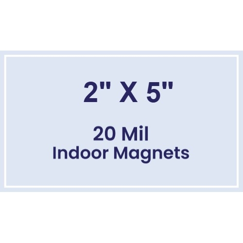 Magnet - 2x5 Square Corners - 20 Mil