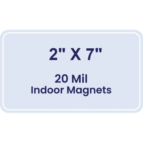 Magnet - 2x7 Round Corners - 20 mil