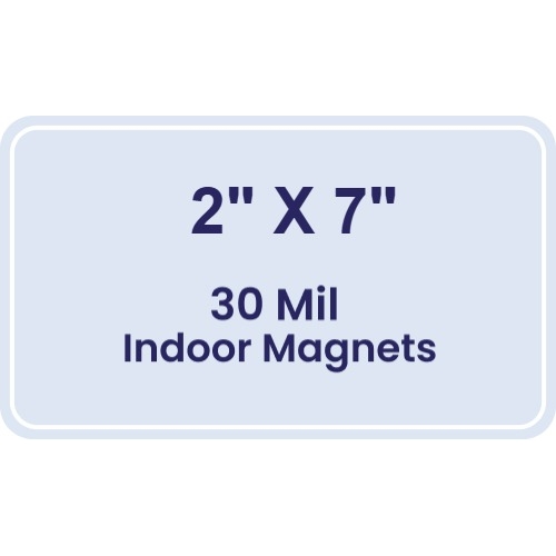 Magnet - 2x7 Round Corners - 30 Mil