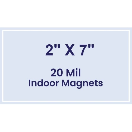 Magnet - 2x7 Square Corner - 20 Mil