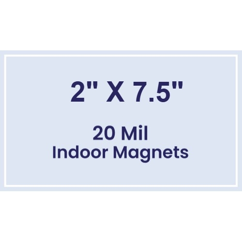 Magnet - 2x7.5 Square Corners - 20 mil