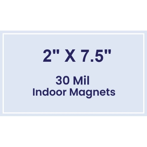 Magnet - 2x7.5 Square Corners - 30 Mil