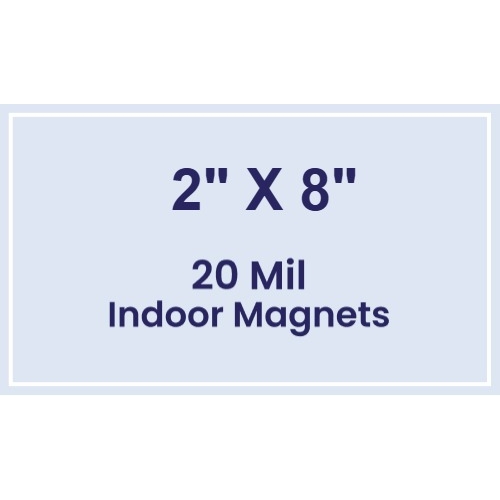 Magnet - 2x8 Square Corners - 20 Mil