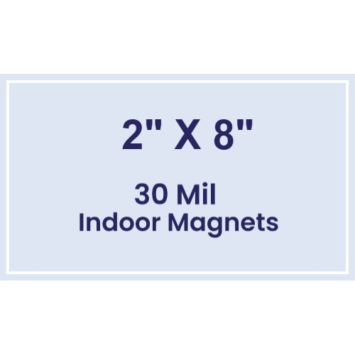 Magnet - 2x8 Square Corners - 30 Mil