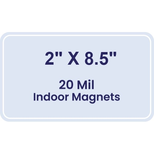 Magnet - 2x8.5 Round Corners - 20 mil