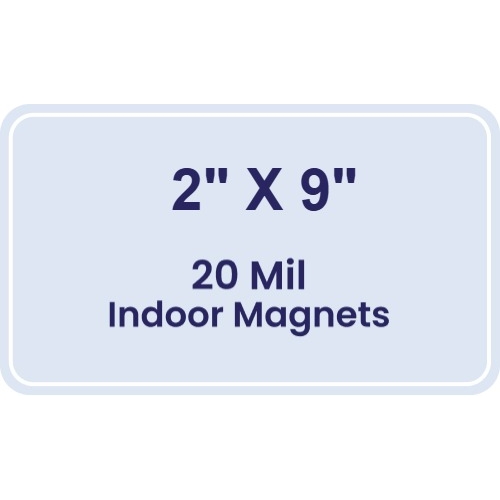 Magnet - 2x9 Round Corners - 20 Mil