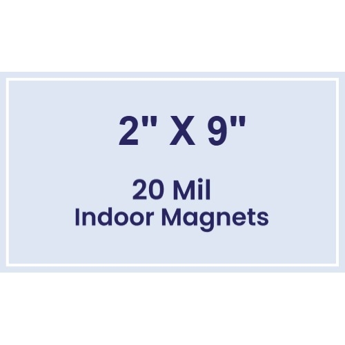 Magnet - 2x9 Square Corners - 20 Mil