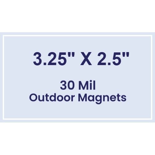 Magnet - 3.25x2.5 Square Corners - 30 Mil - Outdoor Safe
