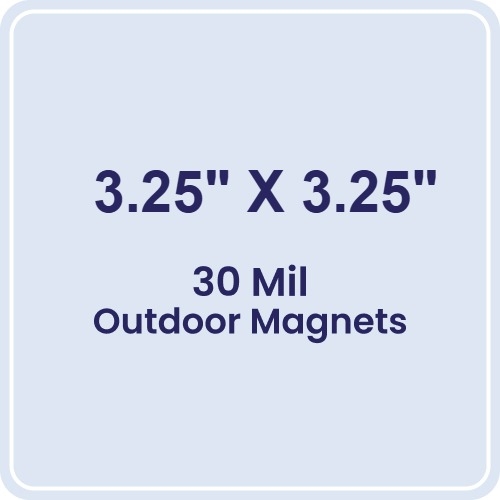 Magnet - 3.25x3.25 Round Corners - 30 Mil - Outdoor Safe