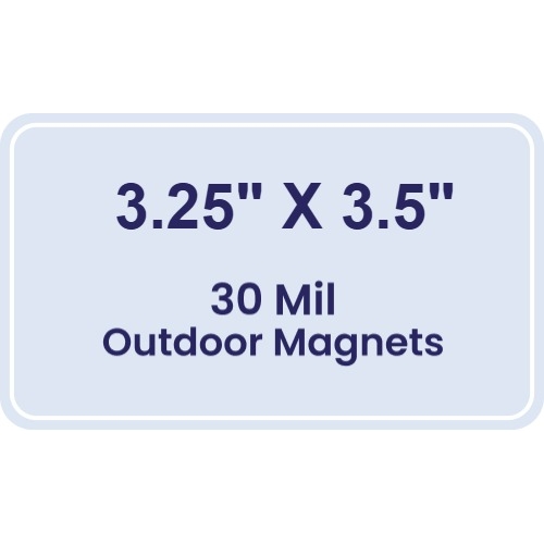 Magnet - 3.25x3.5 Round Corners - 30 Mil - Outdoor Safe