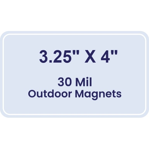 Magnet - 3.25x4 Round Corners - 30 Mil - Outdoor Safe