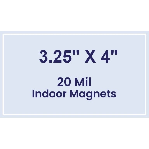 Magnet - 3.25x4 Square Corners - 20 Mil
