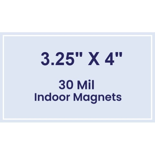 Magnet - 3.25x4 Square Corners - 30 Mil