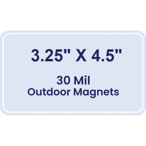 Magnet - 3.25x4.5 Round Corners - 30 Mil - Outdoor Safe
