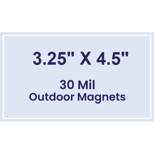 Magnet - 3.25x4.5 Square Corners - 30 Mil - Outdoor Safe