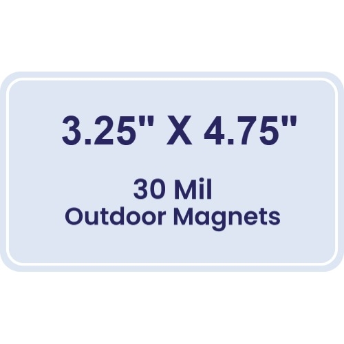 Magnet - 3.25x4.75 Round Corners - 30 Mil - Outdoor Safe