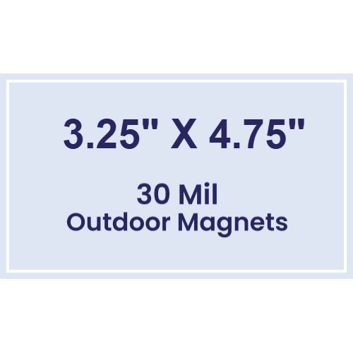 Magnet - 3.25x4.75 Square Corners - 30 Mil - Outdoor Safe