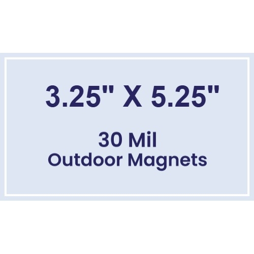 Magnet - 3.25x5.25 Square Corners - 30 Mil - Outdoor Safe