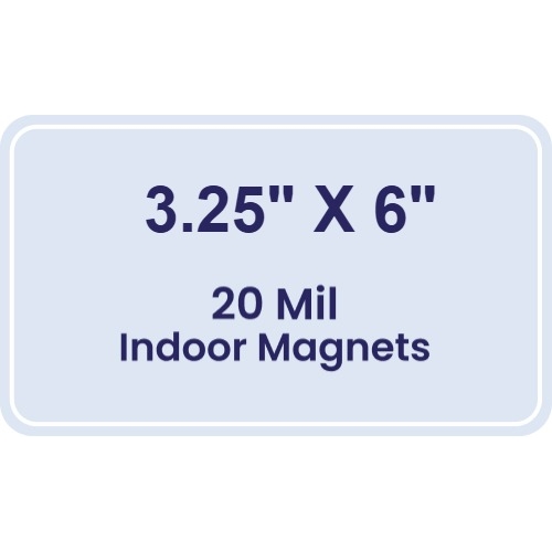 Magnet - 3.25x6 Round Corners - 20 Mil