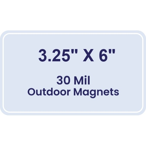 Magnet - 3.25x6 Round Corners - 30 Mil - Outdoor Safe