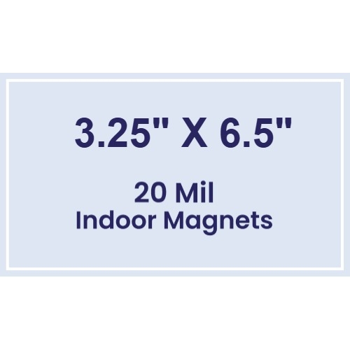 Magnet - 3.25x6.5 Square Corners - 20 mil