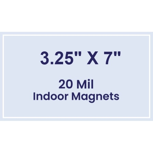 Magnet - 3.25x7 Square Corners - 20 Mil
