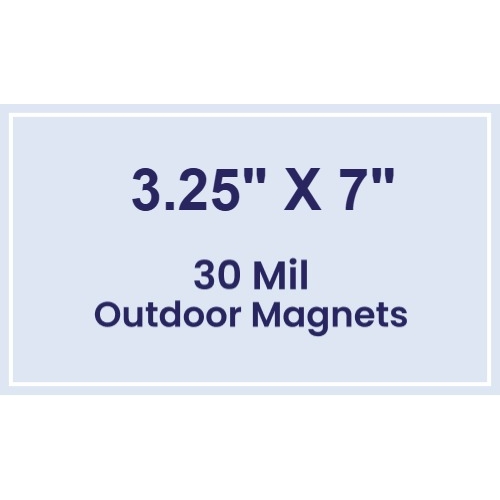Magnet - 3.25x7 Square Corners - 30 Mil - Outdoor Safe