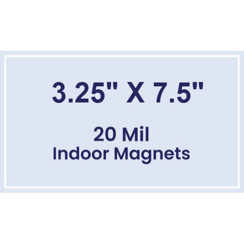 Magnet - 3.25x7.5 Square Corners - 20 mil