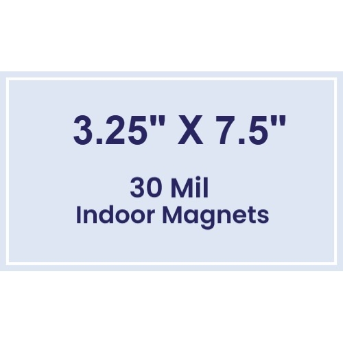 Magnet - 3.25x7.5 Square Corners - 30 Mil