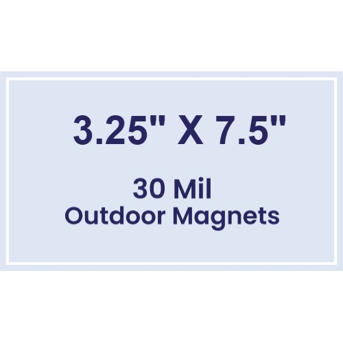 Magnet - 3.25x7.5 Square Corners - 30 Mil - Outdoor Safe