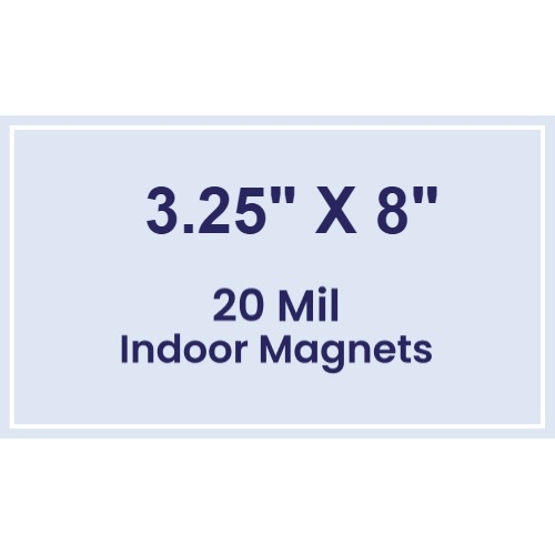 Magnet - 3.25x8 Square Corners - 20 mil