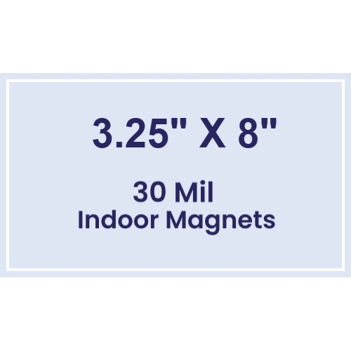 Magnet - 3.25x8 Square Corners - 30 Mil