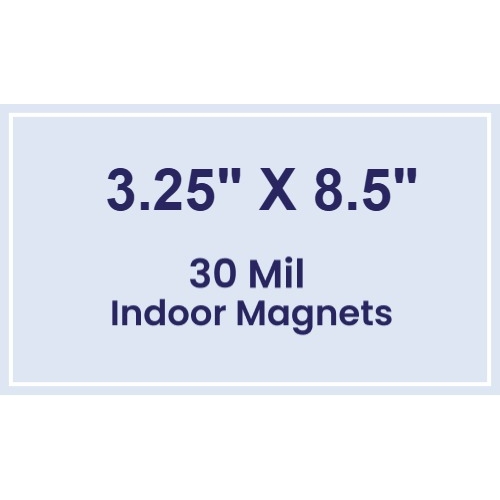 Magnet - 3.25x8.5 Square Corners - 30 Mil