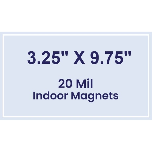 Magnet - 3.25x9.75 Square Corners - 20 mil