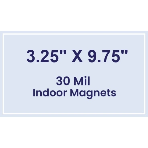 Magnet - 3.25x9.75 Square Corners - 30 Mil