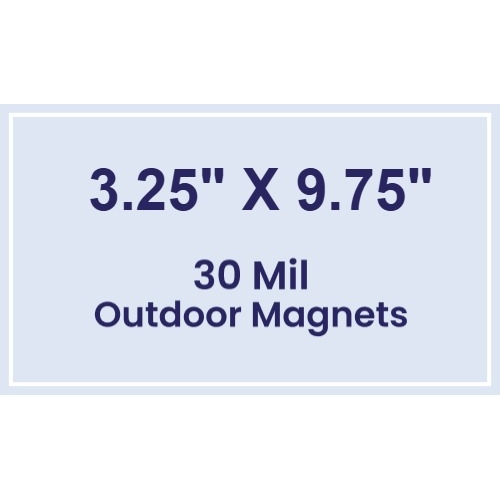 Magnet - 3.25x9.75 Square Corners - 30 Mil - Outdoor Safe