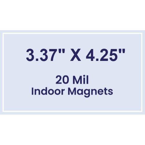 Magnet - 3.37x4.25 Square Corners - 20 mil