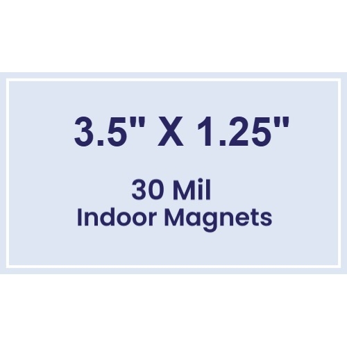 Magnet - 3.5x1.25 Square Corners - 30 Mil