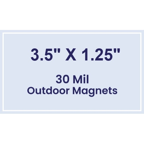 Magnet - 3.5x1.25 Square Corners - 30 Mil - Outdoor Safe