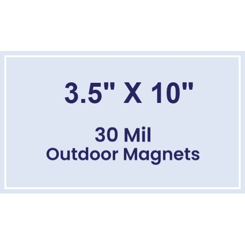 Magnet - 3.5x10 Square Corners - 30 Mil - Outdoor Safe