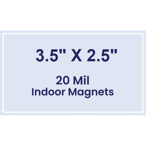 Magnet - 3.5x2.5 Square Corners - 20 Mil