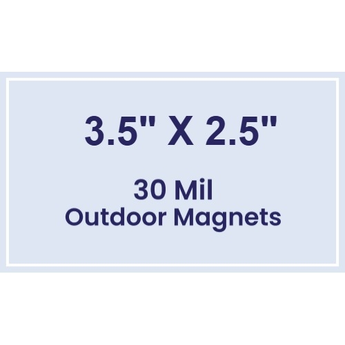 Magnet - 3.5x2.5 Square Corners - 30 Mil - Outdoor Safe