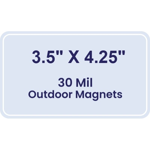 Magnet - 3.5x4.25 Round Corner - 30 Mil - Outdoor Safe