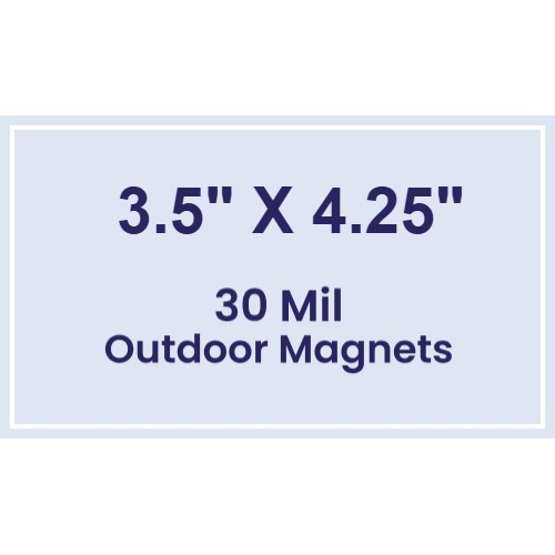 Magnet - 3.5x4.25 Square Corner - 30 Mil - Outdoor Safe