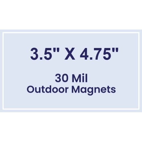 Magnet - 3.5x4.75 Square Corners - 30 Mil - Outdoor Safe
