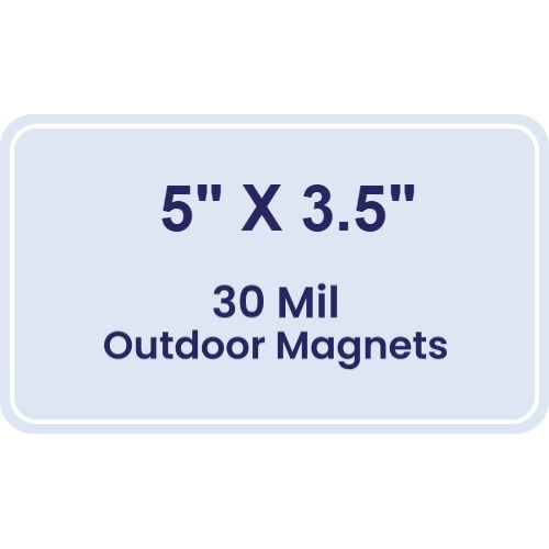 Magnet - 5x3.5 Round Corners - 30 Mil - Outdoor Safe