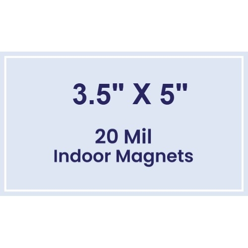 Magnet - 3.5x5 Square Corners - 20 Mil