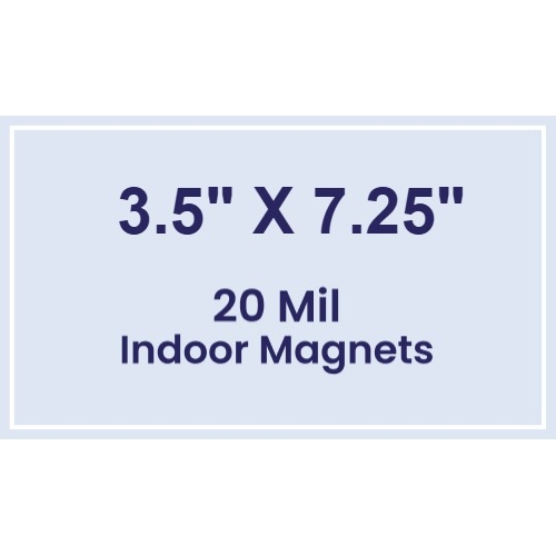 Magnet - 3.5x7.25 Square Corners - 20 mil