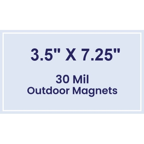Magnet - 3.5x7.25 Square Corners - 30 Mil - Outdoor Safe