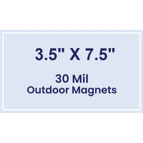 Magnet - 3.5x7.5 Square Corners - 30 Mil - Outdoor Safe